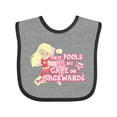 thumbnail image 1 of Inktastic These Fools Put My Cape on Backwards&reg; Pink Superhero Edition Girls Baby Bib, 1 of 4