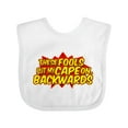 thumbnail image 1 of Inktastic These Fools Put My Cape on Backwards&reg; Red Boys or Girls Baby Bib, 1 of 4