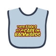 thumbnail image 1 of Inktastic These Fools Put My Cape on Backwards&reg; Yellow Red Boys or Girls Baby Bib, 1 of 4