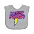 thumbnail image 1 of Inktastic These Nerds Put My Cape on Backwards&reg; Superhero R Boys or Girls Baby Bib, 1 of 4