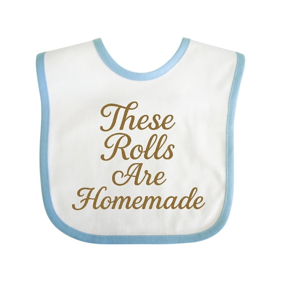 Inktastic These Rolls Are Homemade Funny Quote Boys or Girls Baby Bib