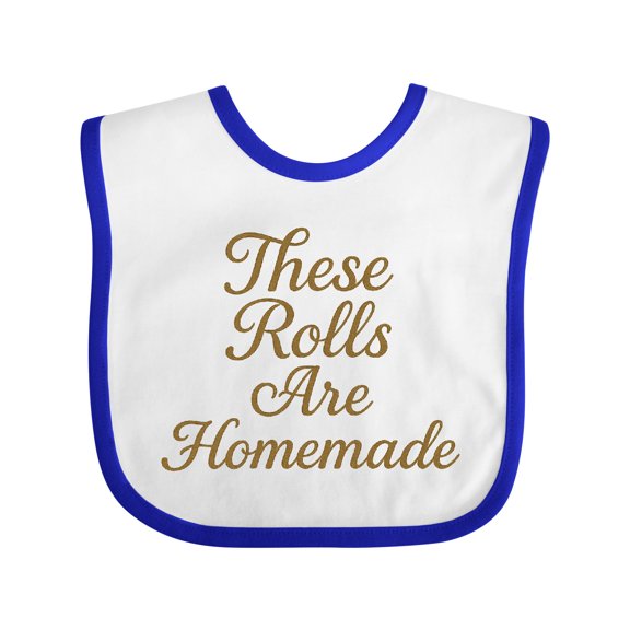Inktastic These Rolls Are Homemade Funny Quote Boys or Girls Baby Bib