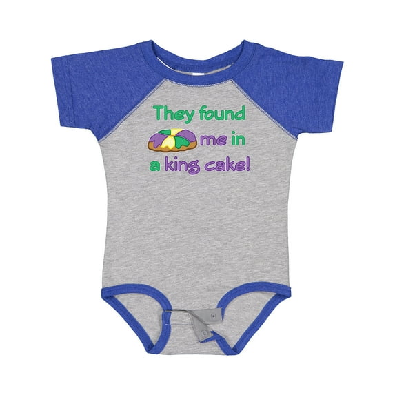 Inktastic They Found Me in a King Cake Boys or Girls Baby Bodysuit