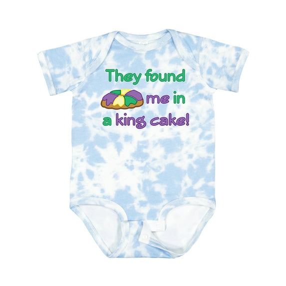 Inktastic They Found Me in a King Cake Boys or Girls Baby Bodysuit