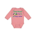 thumbnail image 1 of Inktastic They Found Me in a King Cake Boys or Girls Long Sleeve Baby Bodysuit, 1 of 5