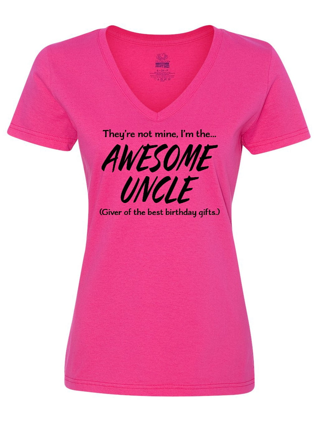 Inktastic They're Not Mine, I'm the Awesone Uncle Women's V-Neck T ...