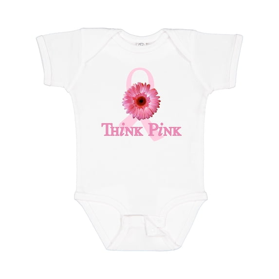 Inktastic Think Pink Breast Cancer Boys or Girls Baby Bodysuit