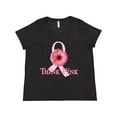 thumbnail image 1 of Inktastic Think Pink Breast Cancer Women's Plus Size T-Shirt, 1 of 5