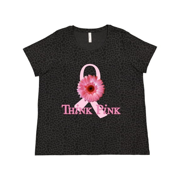 Inktastic Think Pink Breast Cancer Women's Plus Size T-Shirt