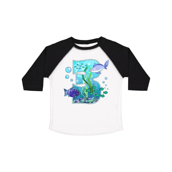 Inktastic Third Birthday Aquarium with Fish Boys or Girls Toddler T-Shirt