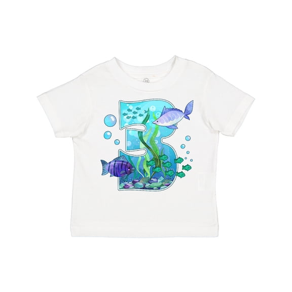 Inktastic Third Birthday Aquarium with Fish Boys or Girls Toddler T-Shirt