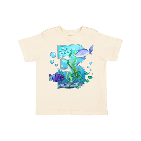 Inktastic Third Birthday Aquarium with Fish Boys or Girls Toddler T-Shirt