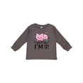 thumbnail image 1 of Inktastic Third Birthday Cat Unicorn Girls Long Sleeve Toddler T-Shirt, 1 of 5