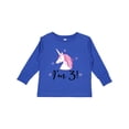 thumbnail image 1 of Inktastic Third Birthday Cute Unicorn Girls Long Sleeve Toddler T-Shirt, 1 of 5