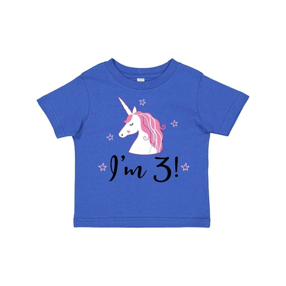 Inktastic Third Birthday Cute Unicorn Girls Toddler T-Shirt