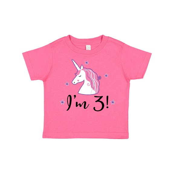Inktastic Third Birthday Cute Unicorn Girls Toddler T-Shirt