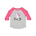 thumbnail image 1 of Inktastic Third Birthday Cute Unicorn Girls Toddler T-Shirt, 1 of 5