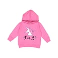 thumbnail image 1 of Inktastic Third Birthday Cute Unicorn Toddler Hoodie, 1 of 4