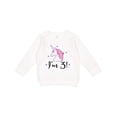 thumbnail image 1 of Inktastic Third Birthday Cute Unicorn Toddler Sweatshirt, 1 of 4