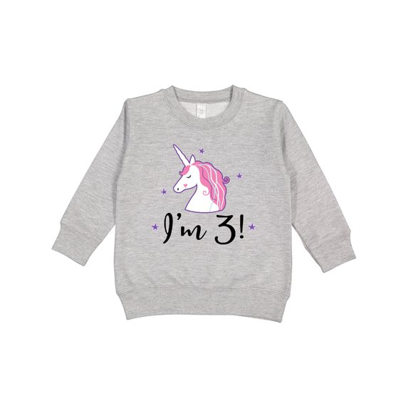 Inktastic Third Birthday Cute Unicorn Toddler Sweatshirt