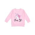 thumbnail image 1 of Inktastic Third Birthday Cute Unicorn Toddler Sweatshirt, 1 of 4