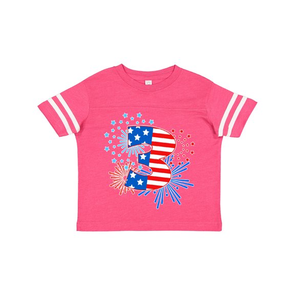 Inktastic Third Birthday Fourth of July Fireworks Boys or Girls Toddler T-Shirt