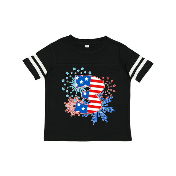 Inktastic Third Birthday Fourth of July Fireworks Boys or Girls Toddler T-Shirt