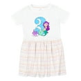 thumbnail image 1 of Inktastic Third Birthday Mermaid Girls Toddler Dress, 1 of 5
