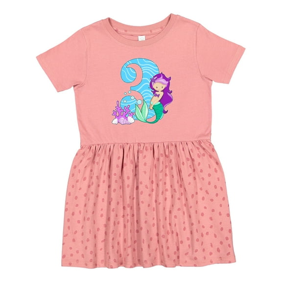 Inktastic Third Birthday Mermaid Girls Toddler Dress