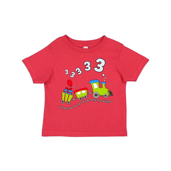 Inktastic Third Birthday Party Train Boys or Girls Toddler T-Shirt