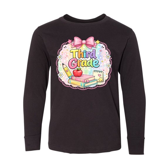 Inktastic Third Grade Back to School Long Sleeve Youth T-Shirt