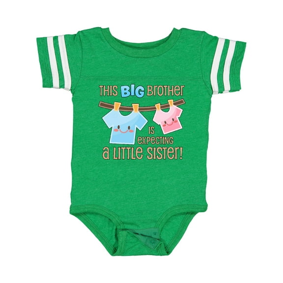 Inktastic This Big Brother is Expecting a Little Sister Boys Baby Bodysuit