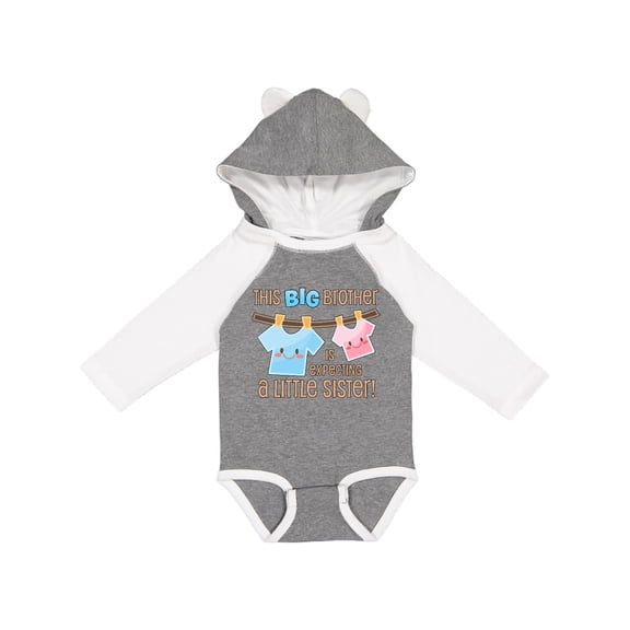 Inktastic This Big Brother is Expecting a Little Sister Boys Long Sleeve Baby Bodysuit