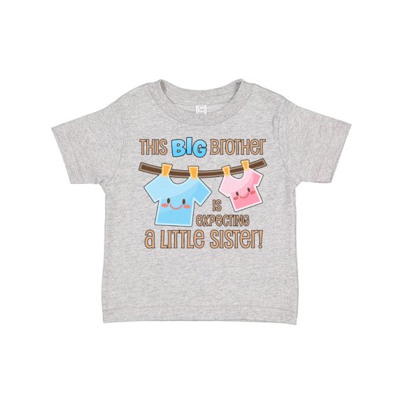 Inktastic This Big Brother is Expecting a Little Sister Boys Toddler T-Shirt