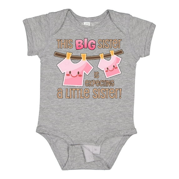 Inktastic This Big Sister is Expecting a Little Sister Girls Baby Bodysuit