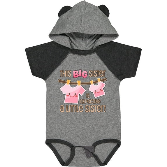 Inktastic This Big Sister is Expecting a Little Sister Girls Baby Bodysuit