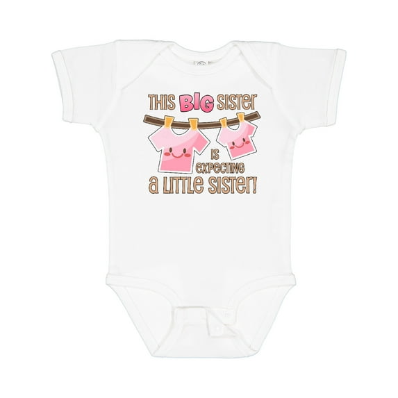 Inktastic This Big Sister is Expecting a Little Sister Girls Baby Bodysuit