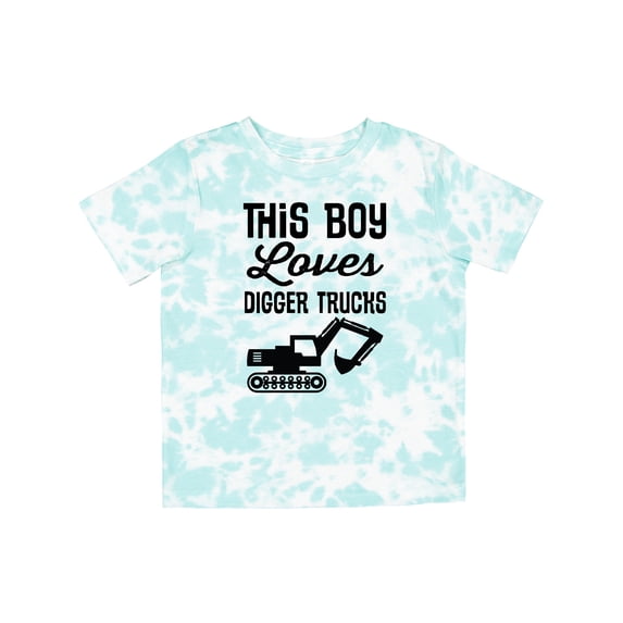 Inktastic This Boy Loves Digger Trucks Construction Boys Toddler T-Shirt