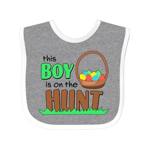 Inktastic This Boy is on the Hunt- Easter Eggs Boys Baby Bib