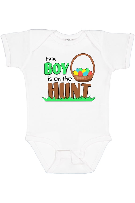 This Boy is on the Hunt- Easter Eggs Boys Baby Bodysuit