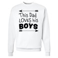 thumbnail image 1 of Inktastic This Dad Loves His Boys Fathers Day Adult Sweatshirt, 1 of 4