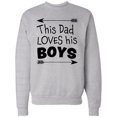 thumbnail image 1 of Inktastic This Dad Loves His Boys Fathers Day Adult Sweatshirt, 1 of 4