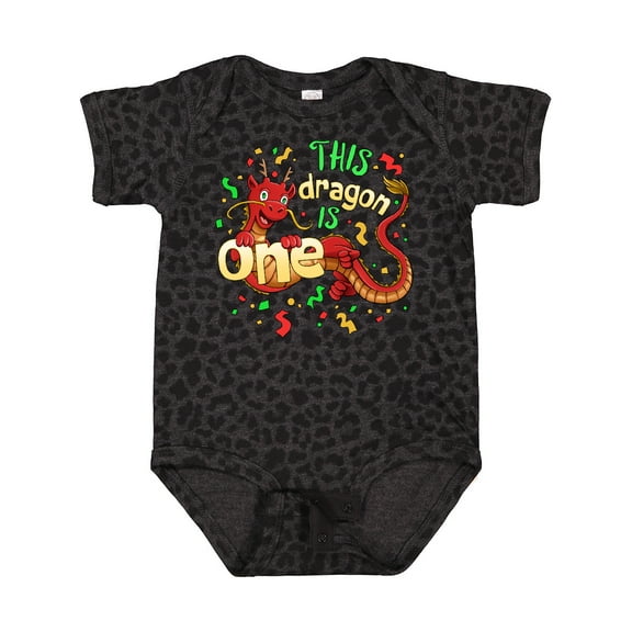Inktastic This Dragon is One Cute First Birthday Boys or Girls Baby Bodysuit