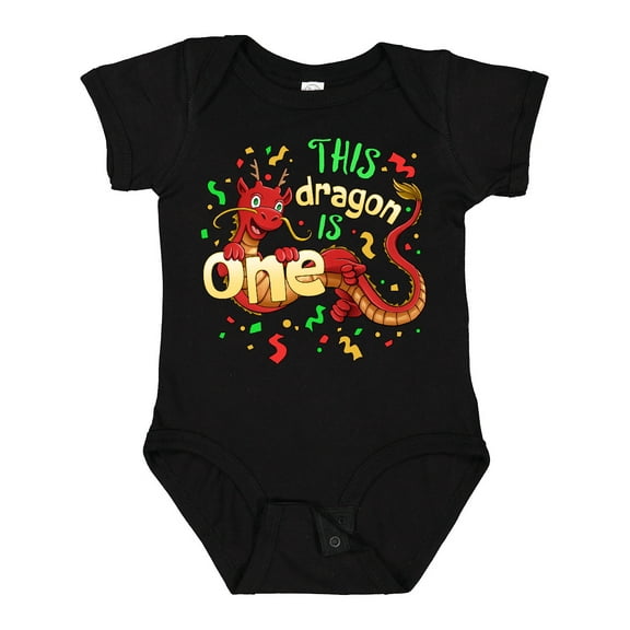 Inktastic This Dragon is One Cute First Birthday Boys or Girls Baby Bodysuit