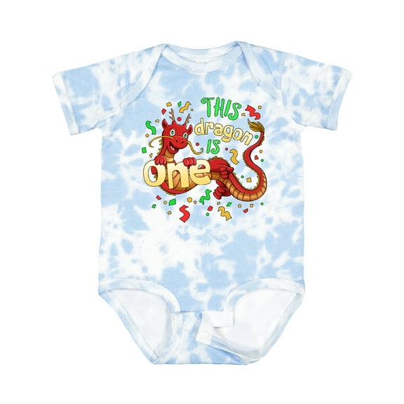 Inktastic This Dragon is One Cute First Birthday Boys or Girls Baby Bodysuit