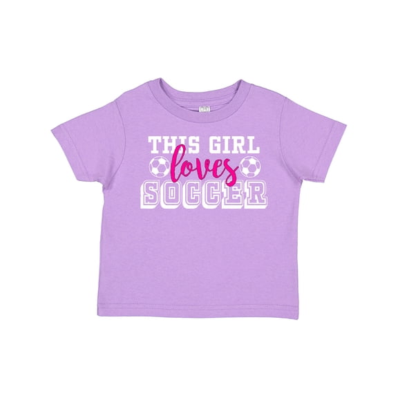 Inktastic This Girl Loves Soccer Girls Toddler T-Shirt