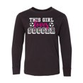 thumbnail image 1 of Inktastic This Girl Loves Soccer Long Sleeve Youth T-Shirt, 1 of 5