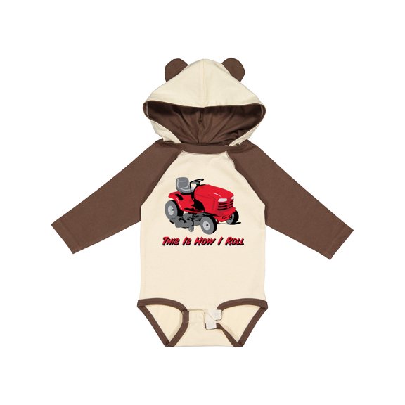 Inktastic This Is How I Roll Mower Boys or Girls Long Sleeve Baby Bodysuit