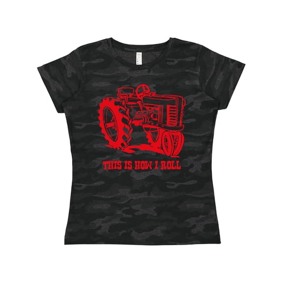 Inktastic This Is How I Roll Tractor RED Women's T-Shirt