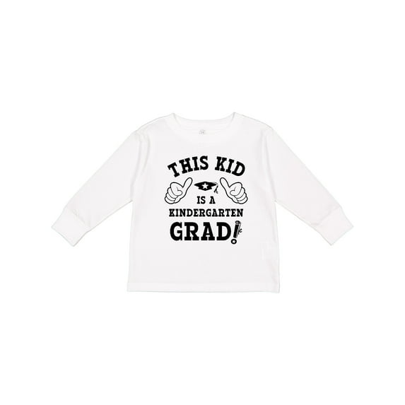 Inktastic This Kid Kindergarten Grad Boys or Girls Long Sleeve Toddler T-Shirt